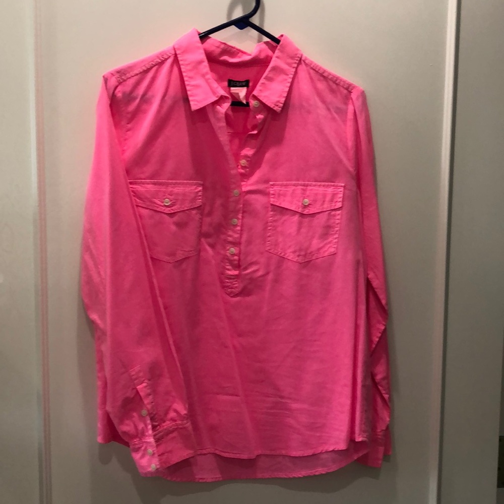 JCrew HOT PINK Tunic size